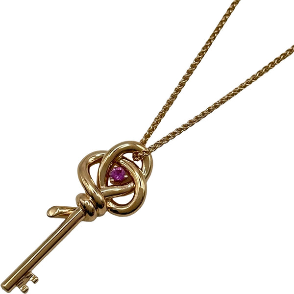 ティファニー TIFFANY＆CO ノットキーネックレス ピンクゴールド Au750