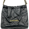 シャネル CHANEL CHANEL22 スモール AS3260 ブラック/ゴールド金具 カーフ レディース ショルダーバッグ