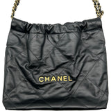 シャネル CHANEL CHANEL22 スモール AS3260 ブラック/ゴールド金具 カーフ レディース ショルダーバッグ