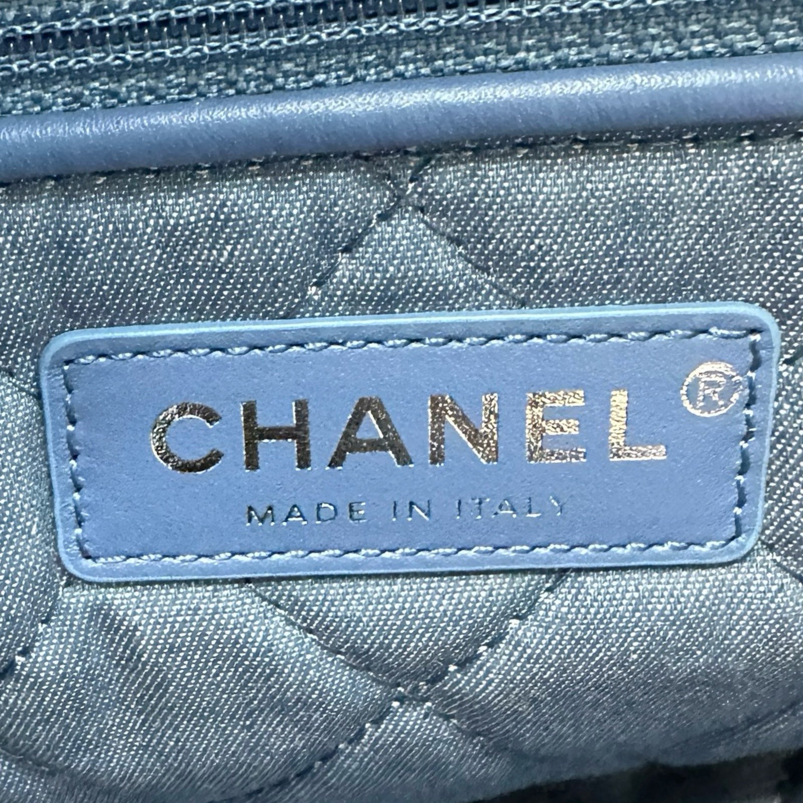 シャネル CHANEL CHANEL22 バッグ AS3261 ブルー シルバー金具 デニム
