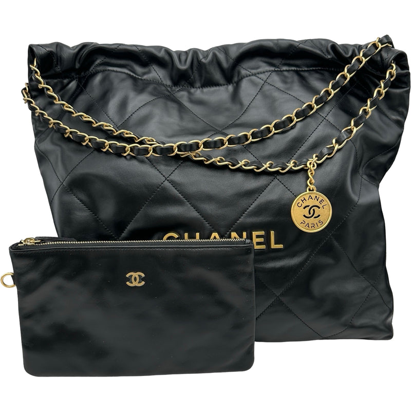 ジ*ー様 シャネル ハンドバッグ シャネル CHANEL CHANEL22 ハンドバッグ AS3261 ブラック ゴールド金具
