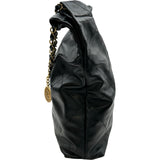 シャネル CHANEL CHANEL22 ハンドバッグ AS3261 ブラック ゴールド金具 シャイニーカーフスキン レディース ハンドバッグ