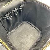 シャネル CHANEL ココマークバニティ A01998 4番台 ブラック ゴールド金具 キャビアスキン レディース ハンドバッグ
