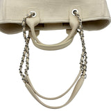 シャネル CHANEL ドーヴィルスモールショッピングバッグ AS3257 アイボリー シルバー金具 コットンファイバー レディース ショルダーバッグ