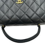 シャネル CHANEL マトラッセトップハンドルバッグ A12397 7番台 ブラック ゴールド金具 キャビアスキン レディース ハンドバッグ