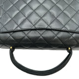 シャネル CHANEL マトラッセトップハンドルバッグ A12397 7番台 ブラック ゴールド金具 キャビアスキン レディース ハンドバッグ