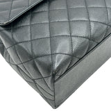 シャネル CHANEL マトラッセトップハンドルバッグ A12397 7番台 ブラック ゴールド金具 キャビアスキン レディース ハンドバッグ