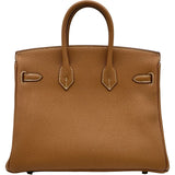 エルメス HERMES バーキン25 W刻印 ゴールド ゴールド金具 トゴ レディース ハンドバッグ