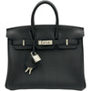 エルメス HERMES バーキン25 K刻印 ブラック/シルバー金具 トゴ レディース ハンドバッグ