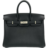 エルメス HERMES バーキン25 K刻印 ブラック/シルバー金具 トゴ レディース ハンドバッグ