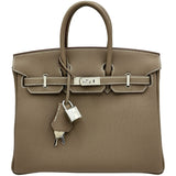 エルメス HERMES バーキン25 G刻印 エトゥープ/シルバー金具 トゴ レディース ハンドバッグ