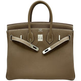 エルメス HERMES バーキン25 G刻印 エトゥープ/シルバー金具 トゴ レディース ハンドバッグ
