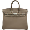 エルメス HERMES バーキン25 G刻印 エトゥープ/シルバー金具 トゴ レディース ハンドバッグ