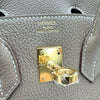 エルメス HERMES バーキン25 G刻印 エトゥープ ゴールド金具 トゴ レディース ハンドバッグ
