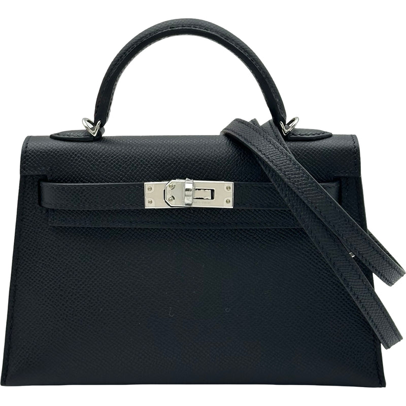 エルメス HERMES ミニケリー2 G刻印 ブラック シルバー金具 エプソン