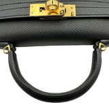 エルメス HERMES ミニケリー2 G刻印 ブラック ゴールド金具 エプソン レディース ショルダーバッグ