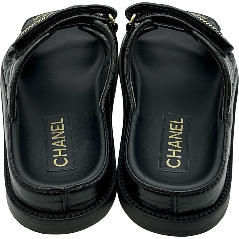 シャネル CHANEL ココマークキルティング レザーサンダル G45507