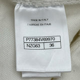 シャネル CHANEL ココネージュ ココマークステッチデニムパンツ P77384 ホワイト コットン レディース デニムパンツ