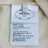 プラダ PRADA ロゴプリントスウェットポロシャツ 135726 アイボリー コットン レディース ポロシャツ