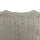 シャネル CHANEL ココマークカシミヤケーブルニットセーター P77830 ホワイト カシミヤ レディース ニット