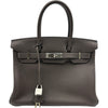 エルメス HERMES バーキン30 ヴェルソ Y刻印 エベンヌ/ゴールド シルバー金具 トゴ レディース ハンドバッグ