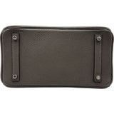 エルメス HERMES バーキン30 ヴェルソ Y刻印 エベンヌ/ゴールド シルバー金具 トゴ レディース ハンドバッグ