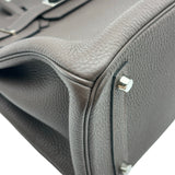 エルメス HERMES バーキン30 ヴェルソ Y刻印 エベンヌ/ゴールド シルバー金具 トゴ レディース ハンドバッグ
