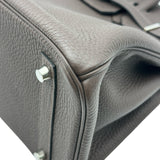 エルメス HERMES バーキン30 ヴェルソ Y刻印 エベンヌ/ゴールド シルバー金具 トゴ レディース ハンドバッグ