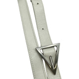 ボッテガ・ヴェネタ BOTTEGA VENETA スモールカセットショルダーバッグ 717587 ホワイト シルバー金具 レザー レディース ショルダーバッグ