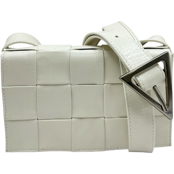VENETAボッテガヴェネタスモールカセット ホワイト ショルダー ボッテガ・ヴェネタ BOTTEGA VENETA スモールカセットショルダーバッグ