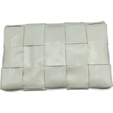 ボッテガ・ヴェネタ BOTTEGA VENETA スモールカセットショルダーバッグ 717587 ホワイト シルバー金具 レザー レディース ショルダーバッグ