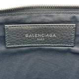 バレンシアガ BALENCIAGA ショッピングクリップM 485110 ブラック レザー ユニセックス クラッチバッグ