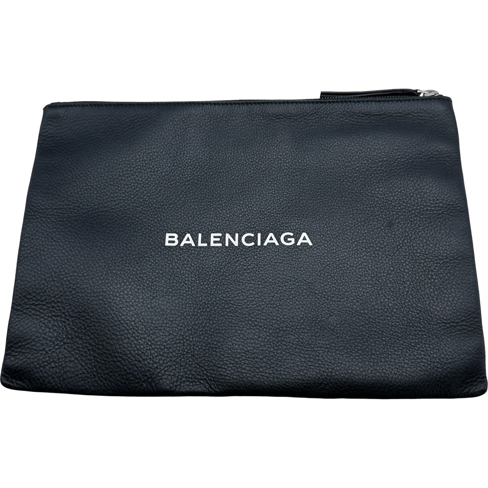 BALENCIAGA クリップM スエード×レザー クラッチバッグ ネイビー バレンシアガ BALENCIAGA ショッピングクリップM 485110 ブラック