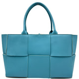 ボッテガ・ヴェネタ BOTTEGA VENETA アルコトート ミディアム 609175 エメラルドグリーン/アイボリー レザー レディース トートバッグ