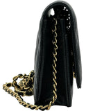 シャネル CHANEL マトラッセ チェーンウォレット AP0250 29 ブラック ゴールド金具 キャビアスキン レディース ショルダーバッグ