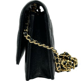 シャネル CHANEL マトラッセ チェーンウォレット AP0250 29 ブラック ゴールド金具 キャビアスキン レディース ショルダーバッグ