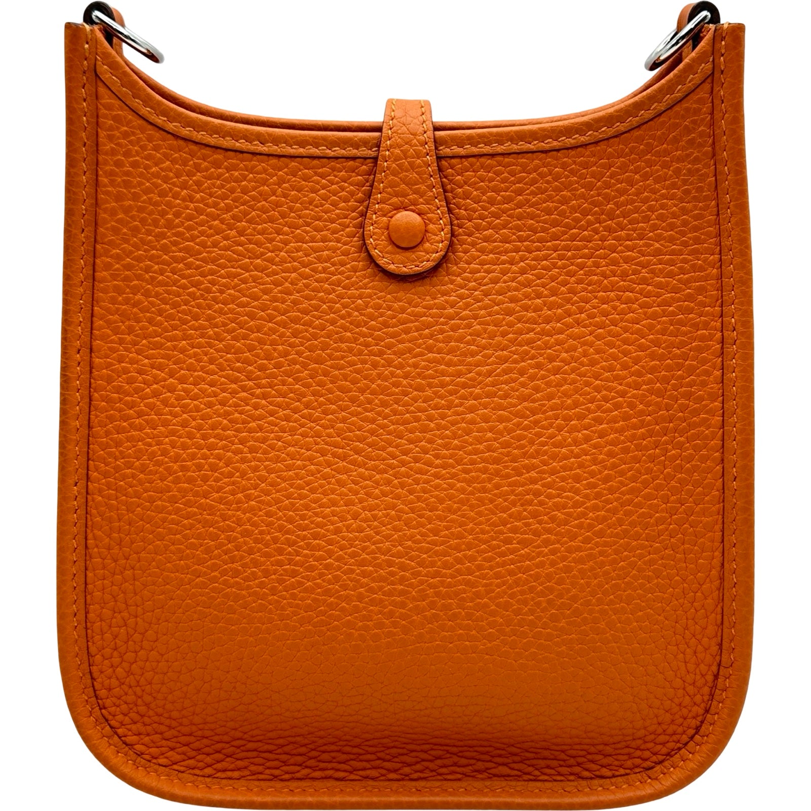エルメス HERMES エヴリンTPM W刻印 オレンジ/シルバー金具 トリヨン