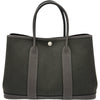 エルメス HERMES ガーデンパーティTPM W刻印 ブラウン シルバー金具 トワル レディース ハンドバッグ