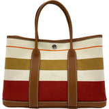 エルメス HERMES ガーデンパーティーTPM Q刻印 レッド/ゴールド シルバー金具 ロカバール レディース ハンドバッグ