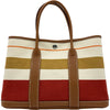 エルメス HERMES ガーデンパーティーTPM Q刻印 レッド/ゴールド シルバー金具 ロカバール レディース ハンドバッグ