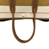 エルメス HERMES ガーデンパーティーTPM Q刻印 レッド/ゴールド シルバー金具 ロカバール レディース ハンドバッグ