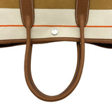 エルメス HERMES ガーデンパーティーTPM Q刻印 レッド/ゴールド シルバー金具 ロカバール レディース ハンドバッグ