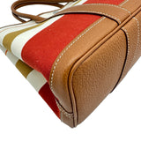 エルメス HERMES ガーデンパーティーTPM Q刻印 レッド/ゴールド シルバー金具 ロカバール レディース ハンドバッグ