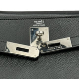 エルメス HERMES ケリー32 内縫い □J刻印 ブラック/シルバー金具 エプソン レディース ショルダーバッグ