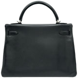 エルメス HERMES ケリー32 内縫い □J刻印 ブラック/シルバー金具 エプソン レディース ショルダーバッグ