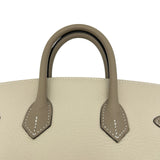 エルメス HERMES バーキン25 パーソナルオーダー U刻印 トゥルティエールグレー/エトゥープ シルバー金具 トゴ レディース ハンドバッグ