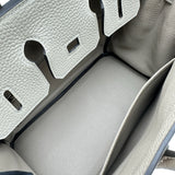 エルメス HERMES バーキン25 パーソナルオーダー U刻印 トゥルティエールグレー/エトゥープ シルバー金具 トゴ レディース ハンドバッグ