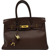 エルメス HERMES バーキン30 D刻印 ハバナ ゴールド金具 クシュベル レディース ハンドバッグ