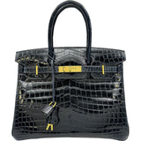 エルメス HERMES バーキン30 B刻印 ブルーマリン ゴールド金具 ニロティカス レディース ハンドバッグ