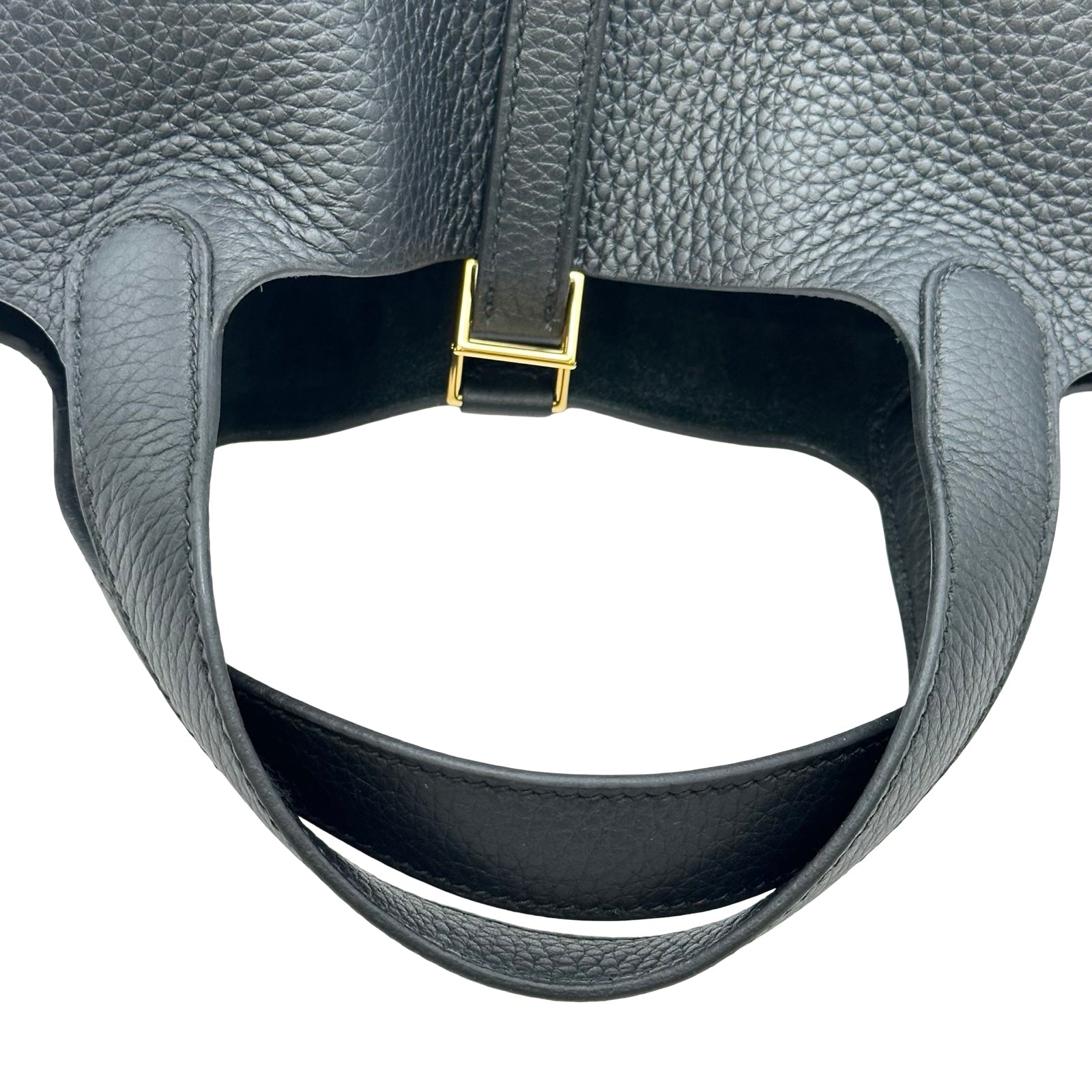 K665 M エルメス 金ロゴボタン ノーカラージャケット ブラック レディース エルメス HERMES ピコタンロックPM G刻印 ブラック ゴールド金具